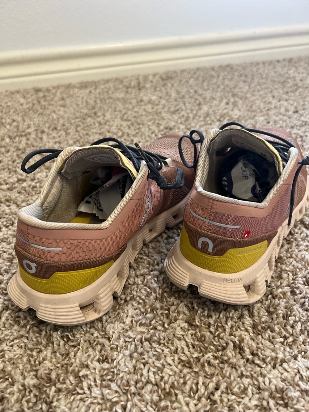 On Running Women's Running Shoes - Pink, Yellow, Black - Picture 4 of 9